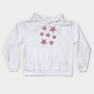 Pink Stars with Dalmatian Spots Print Kids Hoodie